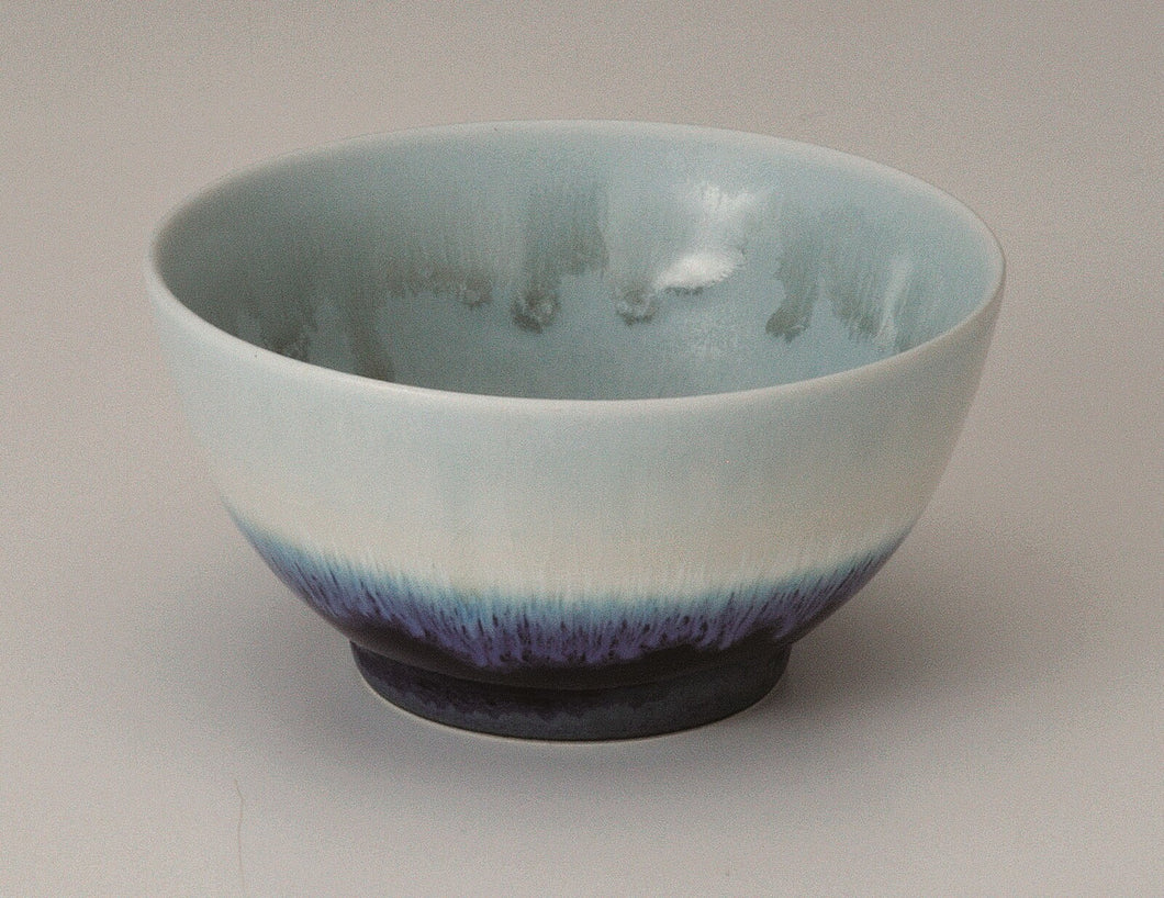MINOYAKI PASTEL-COLOUR BLUE x NAVY MATCHA BOWL
