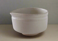 MINOYAKI WHITE KATAKUCHI MATCHA BOWL (LARGE)