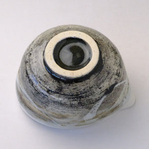 MINOYAKI WHITE NAGASHI KATAKUCHI MATCHA BOWL