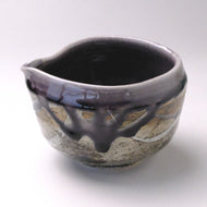 MINOYAKI PURPLE NAGASHI KATAKUCHI MATCHA BOWL