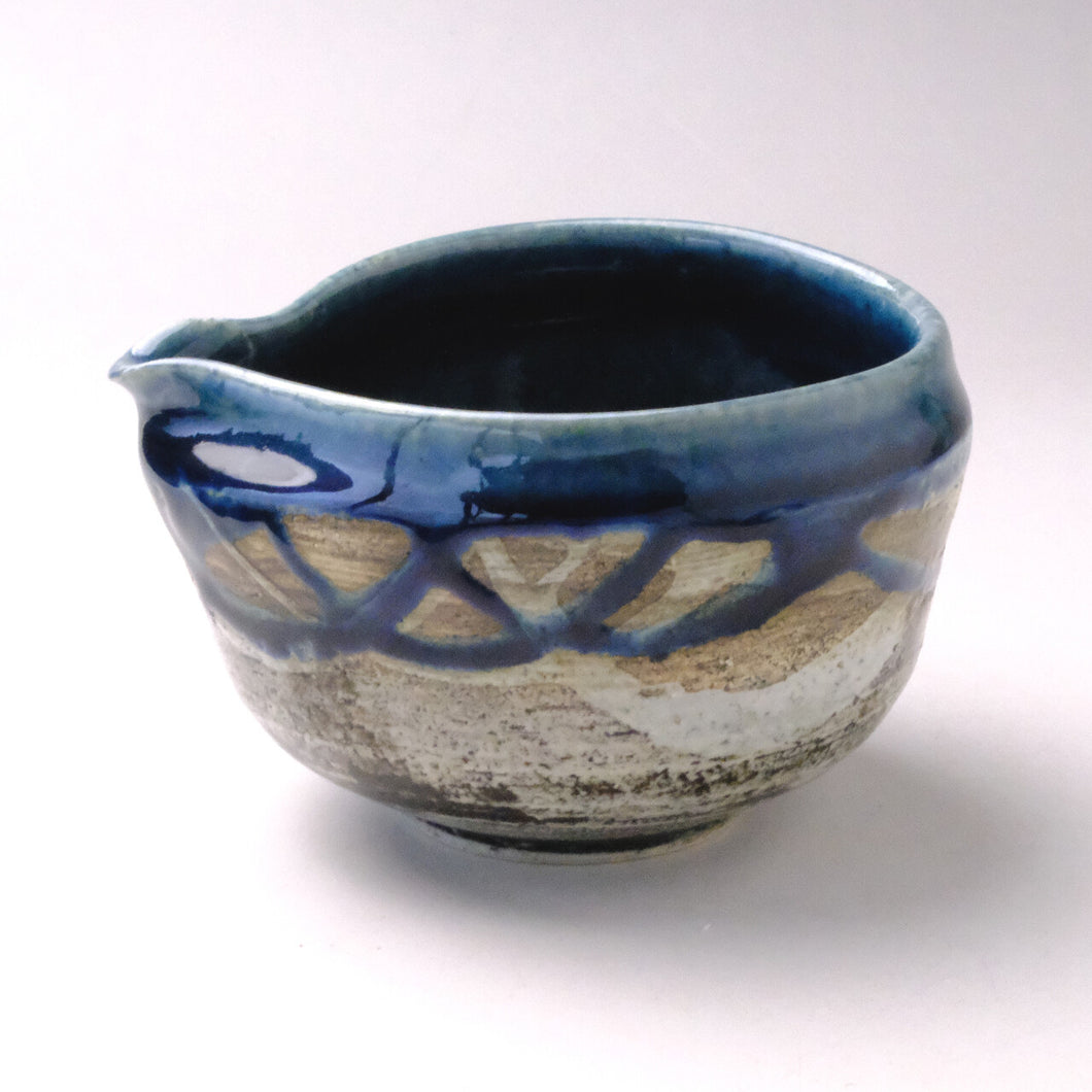 MINOYAKI AI-NAGASHI KATAKUCHI MATCHA BOWL