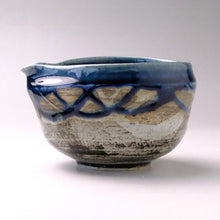 Load image into Gallery viewer, MINOYAKI AI-NAGASHI KATAKUCHI MATCHA BOWL
