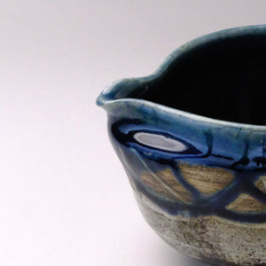 MINOYAKI AI-NAGASHI KATAKUCHI MATCHA BOWL