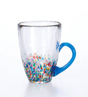 🌻TSUGARU HANDMADE VIDRO MUG CUP RURI BLUE