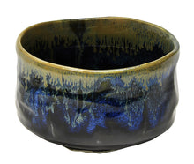 Load image into Gallery viewer, MINOYAKI SHIKIAN MATCHA BOWL (BLACK BLUE)
