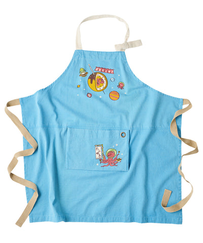 PACKABLE APRON PLANET TAKOYAKI BLUE