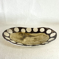 ROKURO OVAL PLATE DOT BROWN