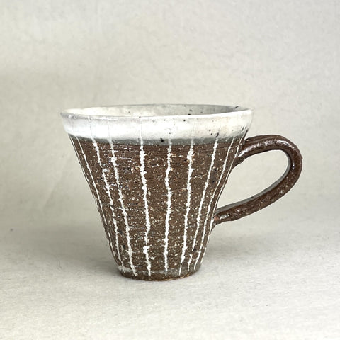 ROKURO WHITE & BROWN GLAZED MUG CUP