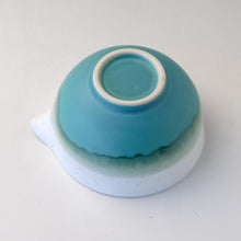 Load image into Gallery viewer, MINOYAKI TURQUOISE BLUE KATAKUCHI MATCHA BOWL
