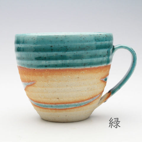 MINOYAKI RYUSAI MUG CUP GREEN