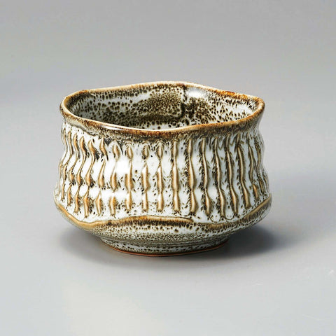 MINOYAKI MEISEN MILKY WHITE MATCHA BOWL