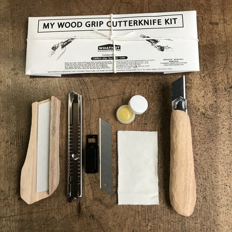 MY WOOD GRIP CUTTER KNIFE KIT