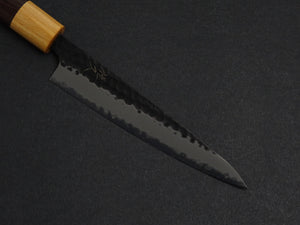 TSUNEHISA AOGAMI SUPER STAINLESS CLAD HAMMERED KUROUCHI PETTY 135MM ROSE WOOD HANDLE