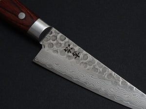 KICHIJI VG-10 HAMMERED DAMASCUS HONESUKI KAKU 150MM