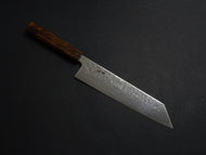 KICHIJI 440C MIGAKI HAMMERED DAMASCUS KIRITSUKE GYUTO 210MM OAK/BAIKOKU HANDLE