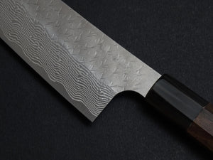 NIGARA SG STRIX CORE, TSUCHIME DAMASCUS CLAD BUNKA 170MM ROSEWOOD OCTAGONAL HANDLE