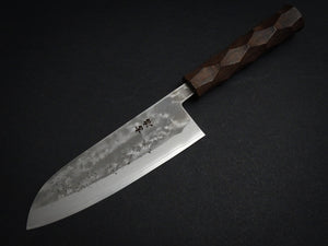 KICHIJI x NAGURI SLD NASHIJI SANTOKU 165MM NAGURI CURVED WENGE WOOD HANDLE
