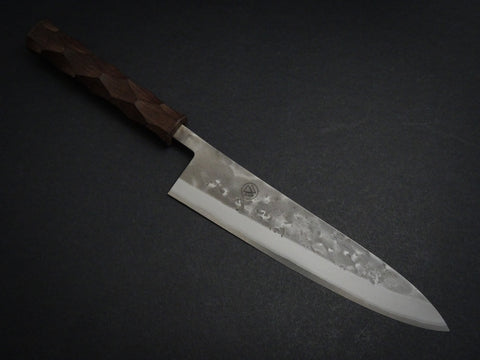 KICHIJI x NAGURI SLD NASHIJI GYUTO 210MM NAGURI CURVED WENGE WOOD HANDLE