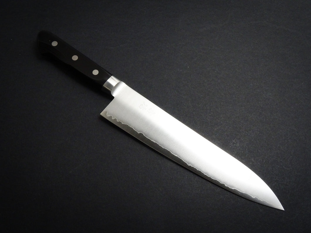 KICHIJI VG-1 GYUTO 210MM BLACK PAKKA WOOD HANDLE