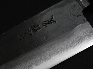 KAJIWARA AOGAMI-2 KUROUCHI DAMASCUS GYUTO 180MM ROSEWOOD HANDLE