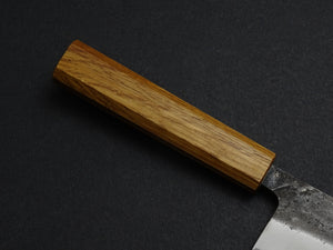YAYOI / KATABA ORIGINAL SHIROGAMI-2 STAINLESS CLAD NAKIRI 140MM OCTAGONAL OAKWOOD HANDLE (FORGED BY TWO STICKS FORGE)