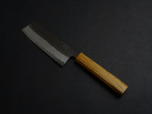Load image into Gallery viewer, YAYOI / KATABA ORIGINAL SHIROGAMI-2 STAINLESS CLAD NAKIRI 140MM OCTAGONAL OAKWOOD HANDLE (FORGED BY TWO STICKS FORGE)
