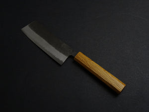 YAYOI / KATABA ORIGINAL SHIROGAMI-2 STAINLESS CLAD NAKIRI 140MM OCTAGONAL OAKWOOD HANDLE (FORGED BY TWO STICKS FORGE)