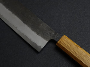 YAYOI / KATABA ORIGINAL SHIROGAMI-2 STAINLESS CLAD NAKIRI 140MM OCTAGONAL OAKWOOD HANDLE (FORGED BY TWO STICKS FORGE)