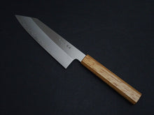 Load image into Gallery viewer, HADO GINSAN KIRITSUKE BUNKA 180MM OAKWOOD HANDLE FORGED BY SATOSHI NAKAGAWA

