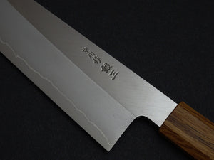 HADO GINSAN GYUTO 210MM OAKWOOD HANDLE FORGED BY SATOSHI NAKAGAWA