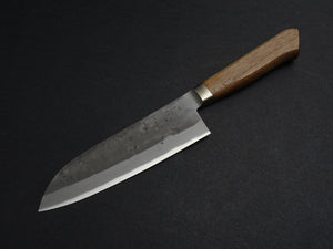 OUL AOGAMI-2 STAINLESS CLAD NASHIJI SANTOKU 170MM WALNUT HANDLE