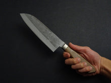 Load image into Gallery viewer, OUL AOGAMI-2 STAINLESS CLAD NASHIJI SANTOKU 170MM WALNUT HANDLE
