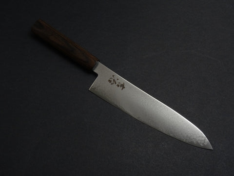 KICHIJI VG-10 33LAYER DAMASCUS GYUTO KNIFE 210MM OCTAGONAL PAKKAWOOD HANDLE