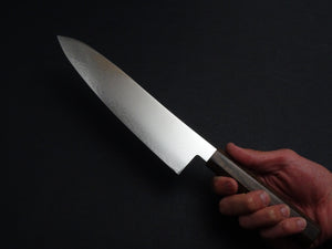 KICHIJI VG-10 33LAYER DAMASCUS GYUTO KNIFE 210MM OCTAGONAL PAKKAWOOD HANDLE