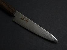 Load image into Gallery viewer, KICHIJI VG-10 33LAYER DAMASCUS PETTY KNIFE 150MM OCTAGONAL PAKKAWOOD HANDLE
