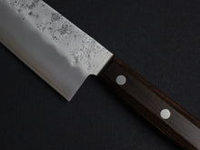 Load image into Gallery viewer, KICHIJI GINSAN NASHIJI SANTOKU KNIFE 180MM BROWN HANDLE
