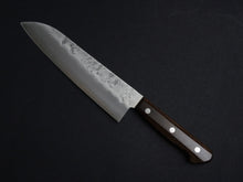Load image into Gallery viewer, KICHIJI GINSAN NASHIJI SANTOKU KNIFE 180MM BROWN HANDLE
