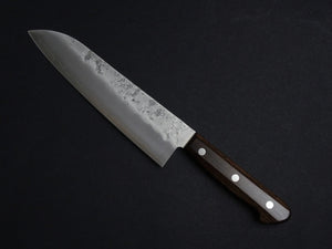 KICHIJI GINSAN NASHIJI SANTOKU KNIFE 180MM BROWN HANDLE