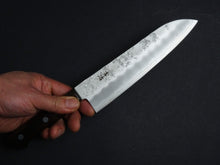 Load image into Gallery viewer, KICHIJI GINSAN NASHIJI SANTOKU KNIFE 180MM BROWN HANDLE
