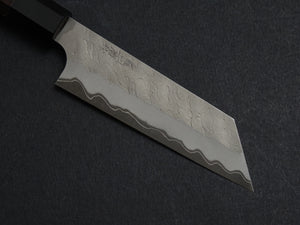 NIGARA AOGAMI SUPER CORE STAINLESS CLAD MIGAKI HAMMERED KIRITSUKE PETTY 120MM
