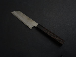 NIGARA AOGAMI SUPER CORE STAINLESS CLAD MIGAKI HAMMERED KIRITSUKE PETTY 120MM