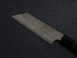 NIGARA AOGAMI SUPER CORE STAINLESS CLAD MIGAKI HAMMERED KIRITSUKE PETTY 120MM