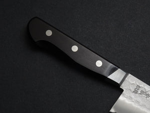 TORATETSU HAMMERED AOGAMI-2 STAINLESS CLAD SANTOKU 180MM