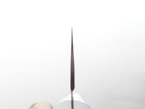 TORATETSU HAMMERED AOGAMI-2 STAINLESS CLAD SANTOKU 180MM