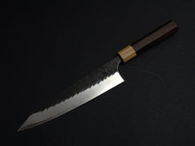 Load image into Gallery viewer, YOSHIMI AOGAMI SUPER KUROUCHI V-HAMMAERED KIRITSUKE GYUTO 210MM OCTAGONAL ROSEWOOD HANDLE
