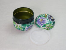Load image into Gallery viewer, FLOWER PAINTED TIN TEA CADDY WITH KNOB
