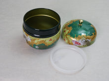 Load image into Gallery viewer, FLOWER PAINTED TIN TEA CADDY WITH KNOB
