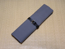 Load image into Gallery viewer, COMO+KATABA HANDMADE HIGH QUALITY CANVAS KNIFE ROLL WITH SINGLE LEATHER FITTINGS / TYPE 2 with zipper
