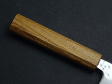 Load image into Gallery viewer, KICHIJI AUS-10 HAMMERED DAMASCUS SUJIHIKI 240MM OCTAGONAL OAK HANDLE
