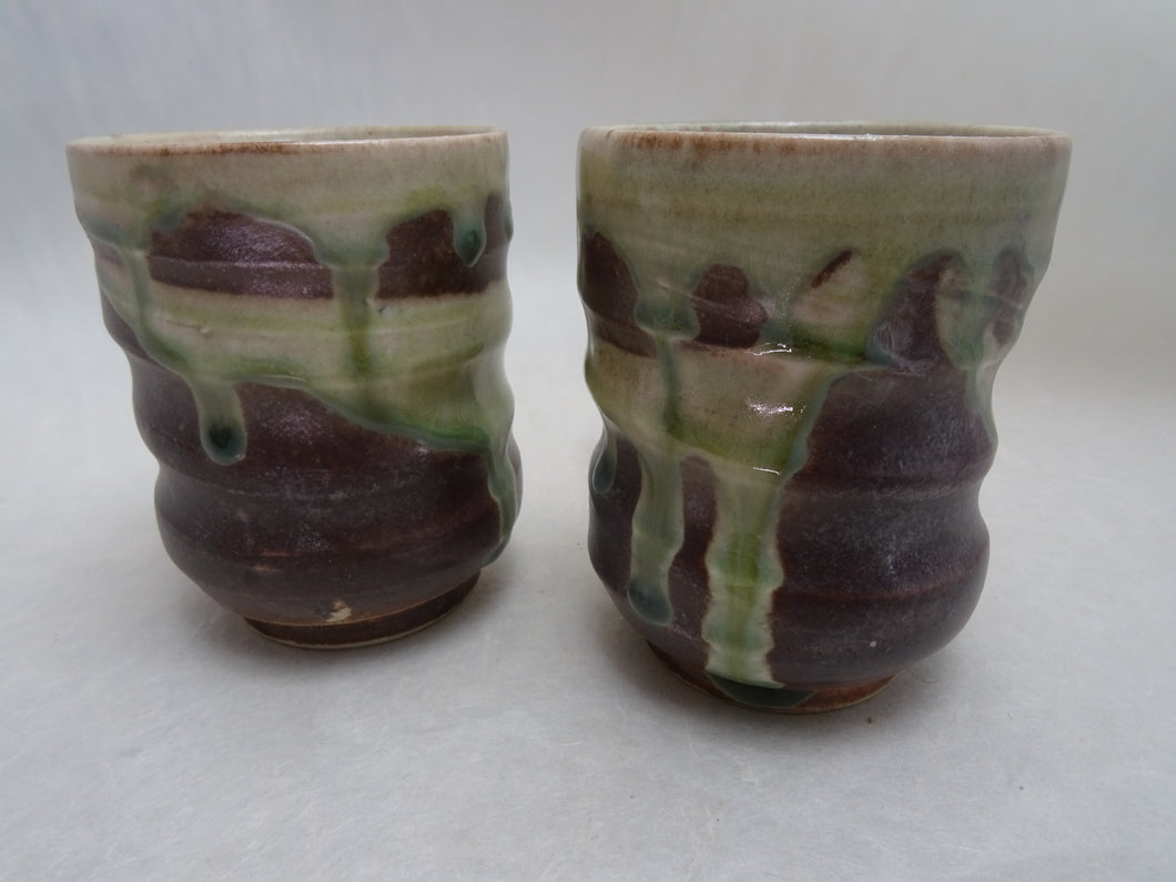 MINOYAKI NAMIHEI SUSHI YUNOMI/TEA CUP SET OF 2